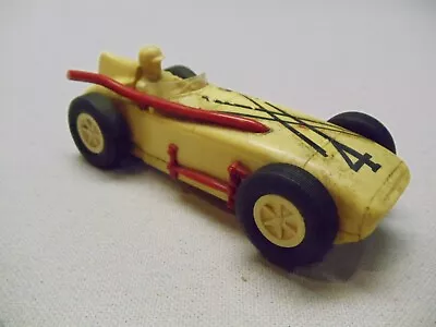 Vintage Marx Open Wheel Roadster Slot Car White W/Red Indy Car Style Racing #4 • $12.99