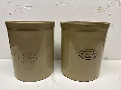 2 Vintage Medalta Pottery 2 Gallon Crock Pots Potteries LTD. Medicine Hat Albert • $131.69