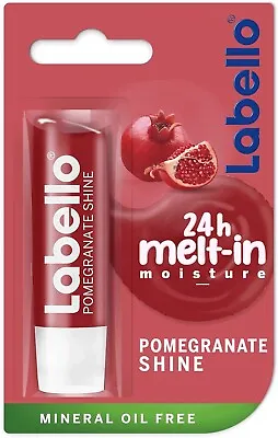 Labello Pomegranate Shine Lip Care 4.8g Free Shipping World Wide • $14.49