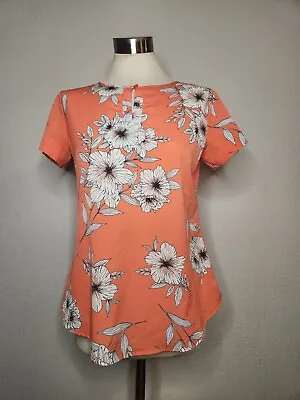 Van Heusen Short Sleeve Floral Blouse Womens Small • $6.24
