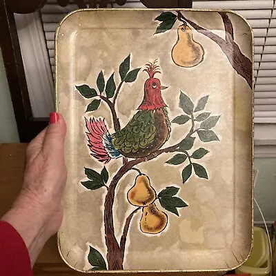 Vintage “Partridge In A Pear” Alcohol Free Paper Mache Tray • $9.99