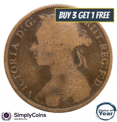 1860 To 1901 Victoria Victoria Bun/old Head Penny Pennies - Choice Of Date/year • £1.79