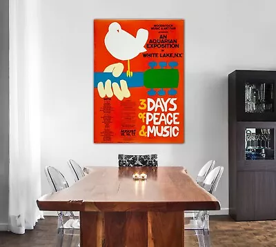 £6.99 • Buy Woodstock Festival 1969 Vintage Music Poster - A4 A3 A2 No 0160