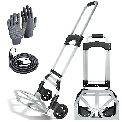 Heavy Duty Folding Sack Truck Portable Hand Truck Hand Industrial Trolley 80KG • £29.99