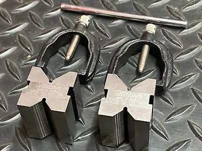 Mitutoyo Matched V Block Set With Clamps ( 1-5/8x 1.26x 1.26 ) No Etchings • $85