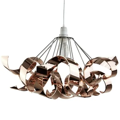 £49.99 • Buy The Lighting Collection 471120 Sputnik Rose Gold Ribbon Pendant Ceiling Light 