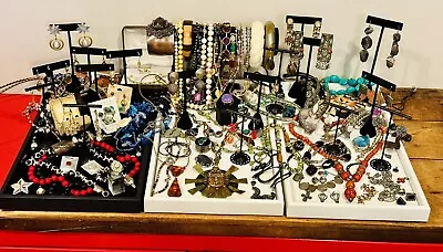 Gemstone Jewelry Lot-Sterling Silver & Not-From Estate To Eclectic All Unsorted • £49.87