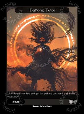 $6.99 • Buy Demonic Tutor - High Quality Altered Art Custom Cards