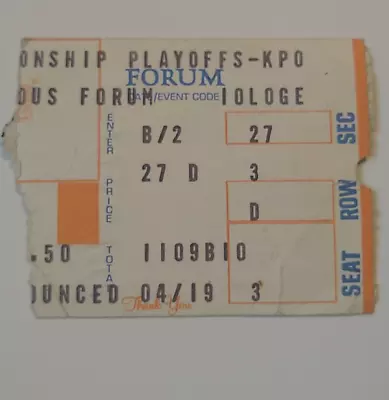 1981-82 Los Angeles Kings Vs Vancouver Canucks NHL Hockey Playoff Ticket Stub • $4.98