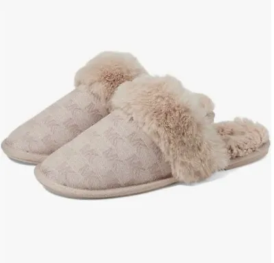 Michael Kors Women's Tula Scuff Slip-On Cozy Slippers - Soft Pink Size 7 • $32.99
