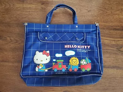 Rare Sanrio Smiles 1976 Hello Kitty Hand Bag Blue Denim Vintage • $35