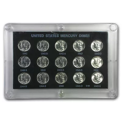 1941-1945 Mercury Dime Short Set BU (Capital Plastics Holder) • $267.37