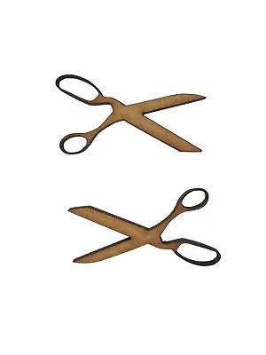 16x Scissors 4cm Wood Craft Embelishments Laser Cut Shape MDF  • £3.15