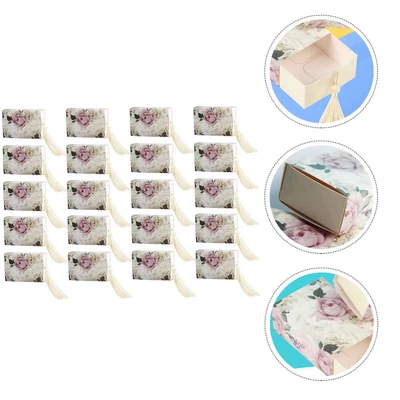 £9.11 • Buy  20 Pcs Candy Drawer Box Wedding Party Favors Floral Cases Tassel