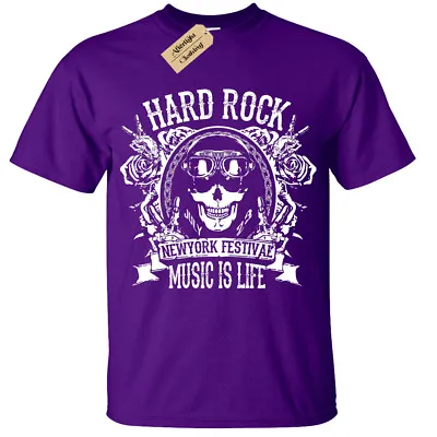 £12.55 • Buy Music Is Life T-Shirt Mens Band Grunge Rock Festival Cool Distressed Punk Rocker