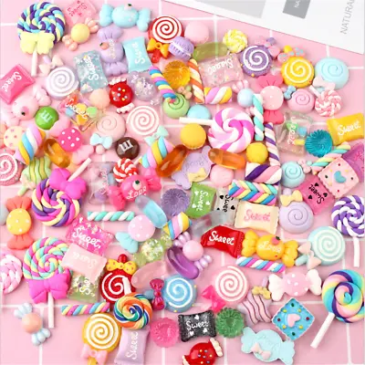 $7.65 • Buy 30Pcs Colorful Slime Beads Resin Candy Flatbacks Scrapbooking Charms DIY Crafts