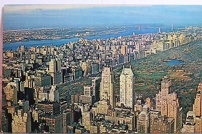New York NY NYC Empire State Building Observatory Central Park Postcard Old View • $0.50