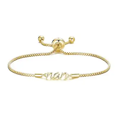 Gold Plated Nan Bracelet Created With Zircondia® Crystals • £9.99