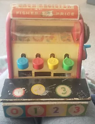 Fisher Price Vintage Toy Cash Register #972  Works • $21.95