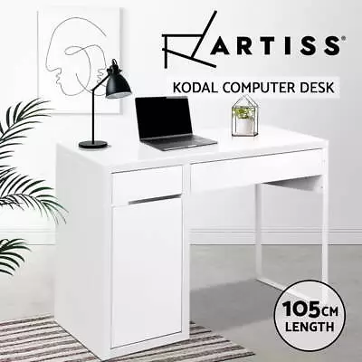$161.96 • Buy Artiss Computer Desk Office Desk Study Table Home Metal Storage Cabinet White