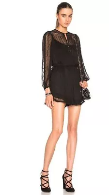 Zimmermann Web Dot Silk Playsuit Black Size 1 • $77