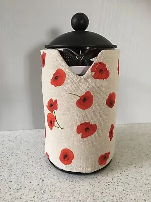 Handmade 800ml Cafetiere Cosy CozyCover Red Poppy • £10.50