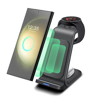 3IN1 Wireless Charger Dock Stand For Samsung Galaxy S24+ Z Flip 5/4 Buds Watch 6 • $18.99