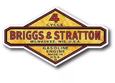 Gold Foil Look Vintage Briggs & Stratton Gasoline Oil Gas Decal Sticker 5  X 3  • $4.99