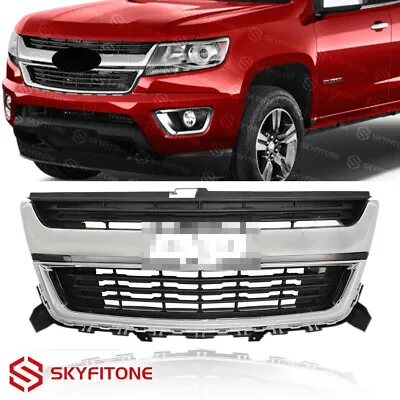 Fit Chevrolet Colorado 2015-2020 Front Upper Grille Black W/Chrome Trim 84408363 • $149