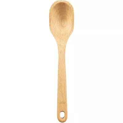 (6)- OXO Good Grips 8  Long Solid Deep Head Beach Wood Wooden Spoon 1130680 • $29.99