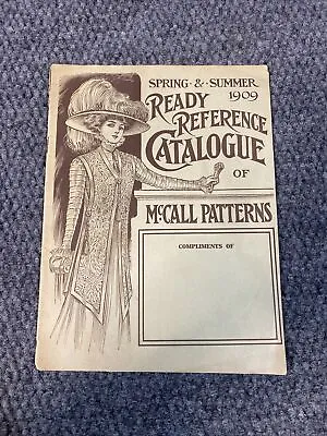 Antique Original McCall Patterns Book 1909 Spring Summer Reference Catalog 1900s • $79.97
