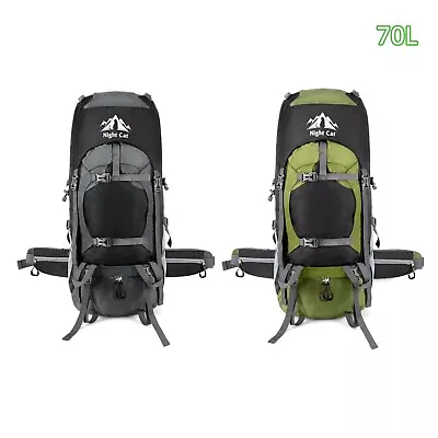 70L Military Camping Tactical Backpack Rucksack Travel Hiking Army Bag AU • $79.98