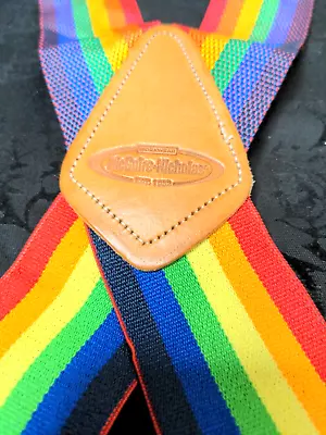 Vintage McGuire-Nicholas Workwear No. 113 Rainbow Heavy Duty Wide Suspenders • $19.99