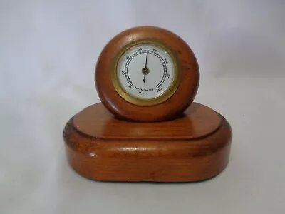 Vintage Beautiful Hand Crafted Wood Room Desk Thermometer Paperweight Orig Maker • $25