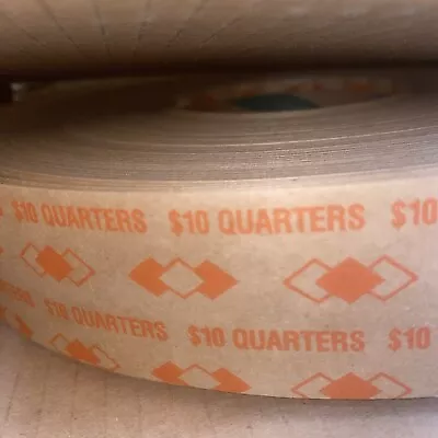 New In Box - PM Company 10$ Quarter Coin Wrappers Spool On A Roll 1000 Count 25¢ • $29.99