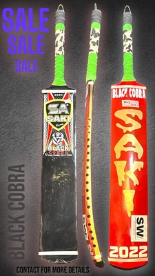 £39.99 • Buy Saki Rawlakot Black Cobra Tape Ball Cricket Bat