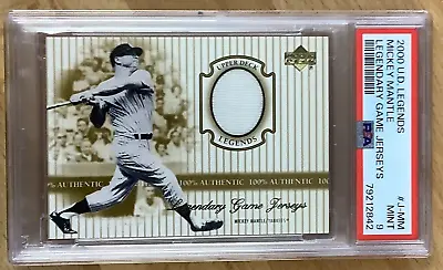 2000 UD Legends Mickey Mantle Legendary Game-Used Jersey Yankees PSA 9 • $399.99