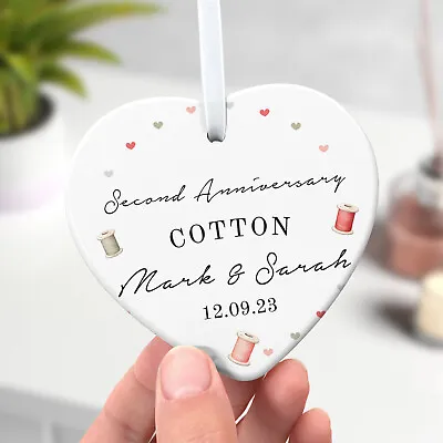 2nd Wedding Anniversary Gifts Cotton Anniversary 2 Years Married With Gift Bag • £8.49