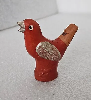 Vintage Ocarina Handmade Hand-painted Bird Flute Whistle Clay Terracotta 3  • $8.50