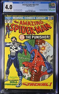 Amazing Spider-Man #129 CGC VG 4.0 1st Appearance Of Punisher! Marvel 1974 • $949