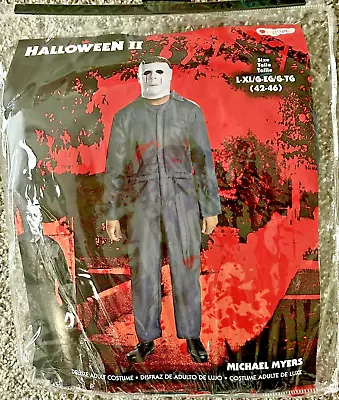 Disguise Men's Michael Myers-Halloween II Jumpsuit & Mask-Adult-Large Sz 42-46 • $56.99