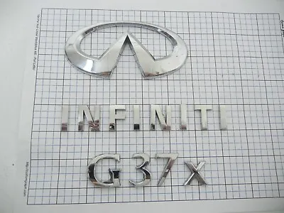 Infiniti G37x Sedan 08 - 12 Trunk Emblem Badge Logo Full Set OEM Factory Genuine • $44.95