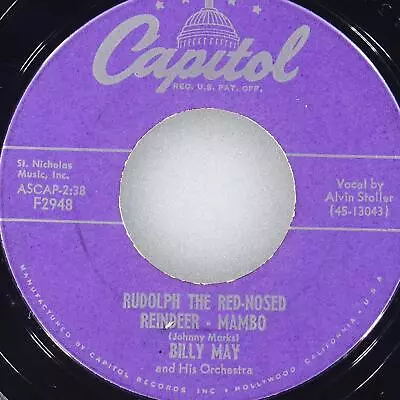 BILLY MAY Rudolph The Red-Nosed Reindeer (Mambo) / Loop-De CAPITOL F2948 VG+ 45 • $8