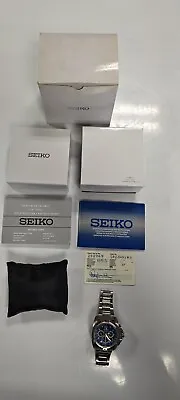 Seiko Velatura Chronograph BLUE New Unused  ( FAST Courrier) • $480