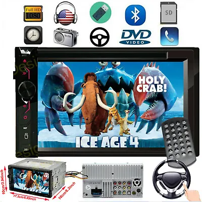 2 Din 6.2  Car Stereo DVD MP4 FM Radio Player In-Dash Bluetooth For Ram Pick-UP • $82.30