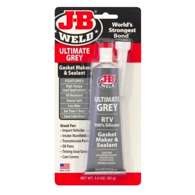 $21.99 • Buy JB Weld Ultimate Grey Silicone Gasket Maker Sealant 85gr J-B 32327 High Torque
