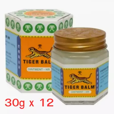 White Tiger Balm Ointment Thai Herbal Aroma Relaxing Massage Balm 30g X 12 • $94.99