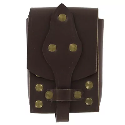 Retro Medieval Faux Leather Side Pack Vintage Portable Belt Pouch For LARP • $34.99