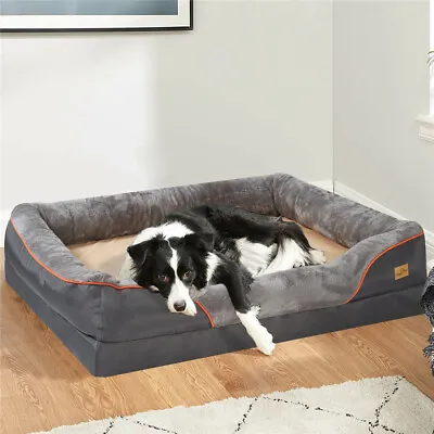$55.91 • Buy Giant Large Orthopedic Dog Bed Memory Foam Pet Sofa Couch Elevated Cushion Warm