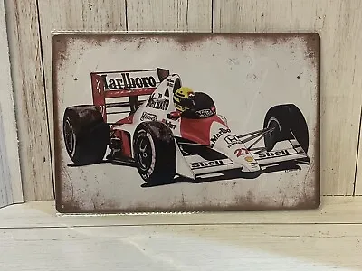 Marlboro Tin Sign Auto Racing Formula 1 Shell Honda Garage ManCave Wall Decor • $11.95